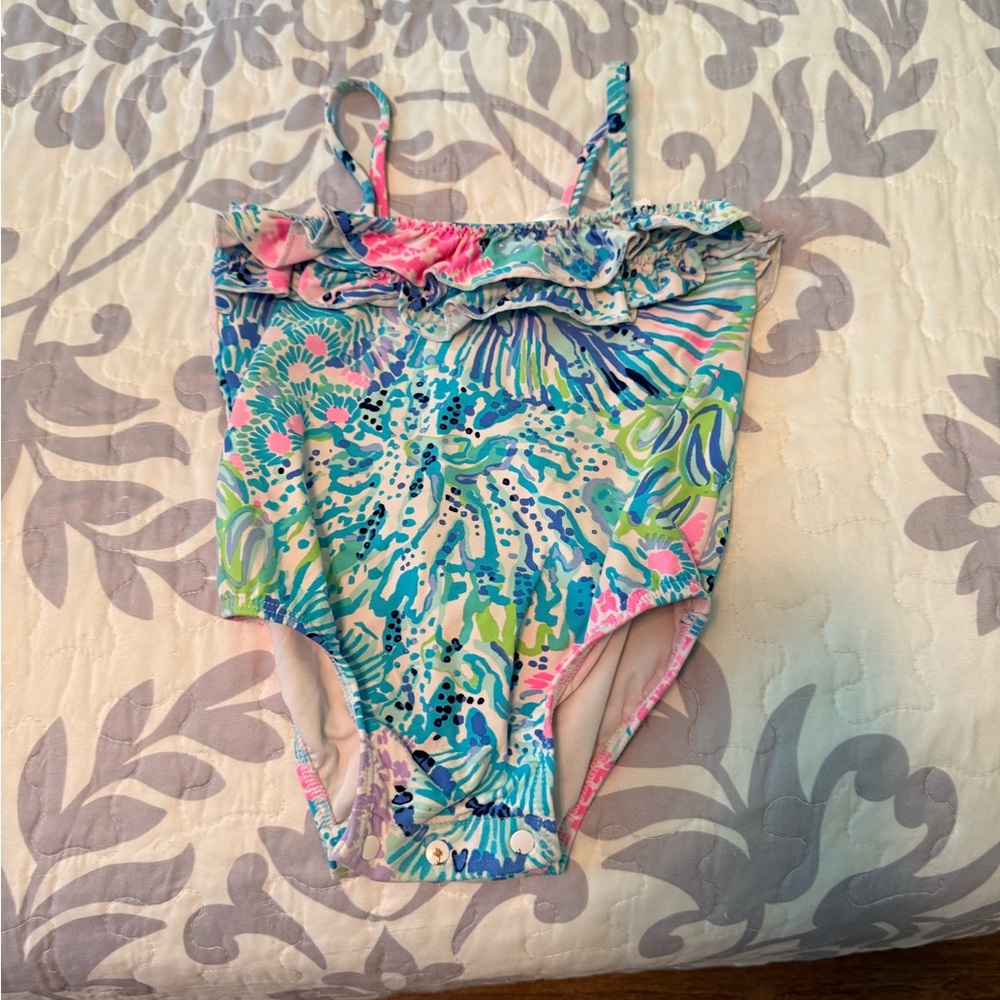 Lilly Pulitzer Tropical Print Kids One Piece